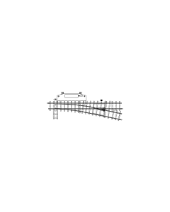 H0m Elektrische Wissel Rechts, 12° 162.3mm, R 515mm 4206 000 Bemo 4206000