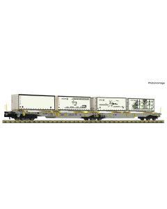 N AAE Dubbele containerwagen Sdggmrs/T2000 Fleischmann 825014