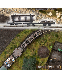 H0f Railbouwwagens, 2 stuks Busch 12240
