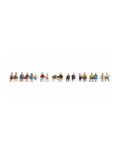 H0 XL-Set "Zittende mensen", 18 figuren (zonder bankjes) Noch 16131