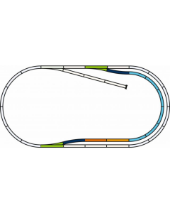 H0 A-rails met bedding, Rail set C Piko 55321