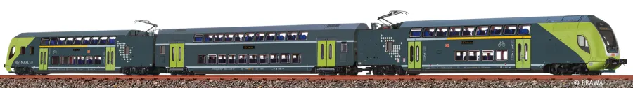 N Twindexx Vario dubbeldeks type DBpza, tijdperk VI, DCC digitaal sound (3-delig) Brawa 64551