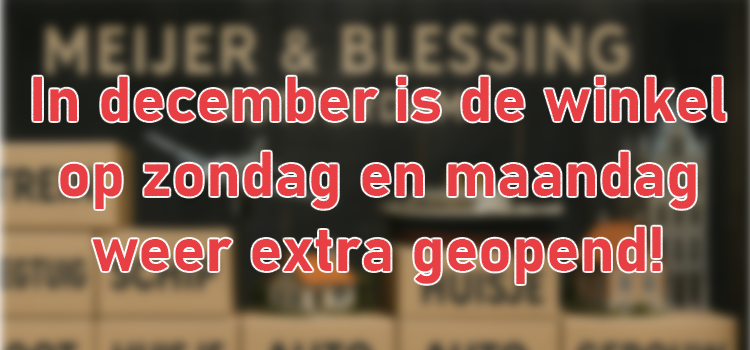 Extra december opening